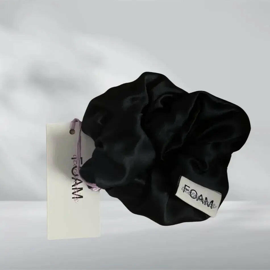 Silkeshårsnodd i 100% äkta silke - midnattsblå