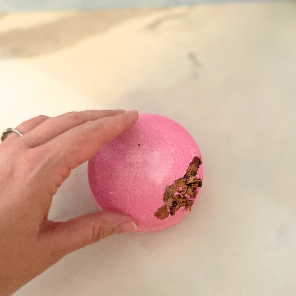 Stor lyxig rosa badbomb