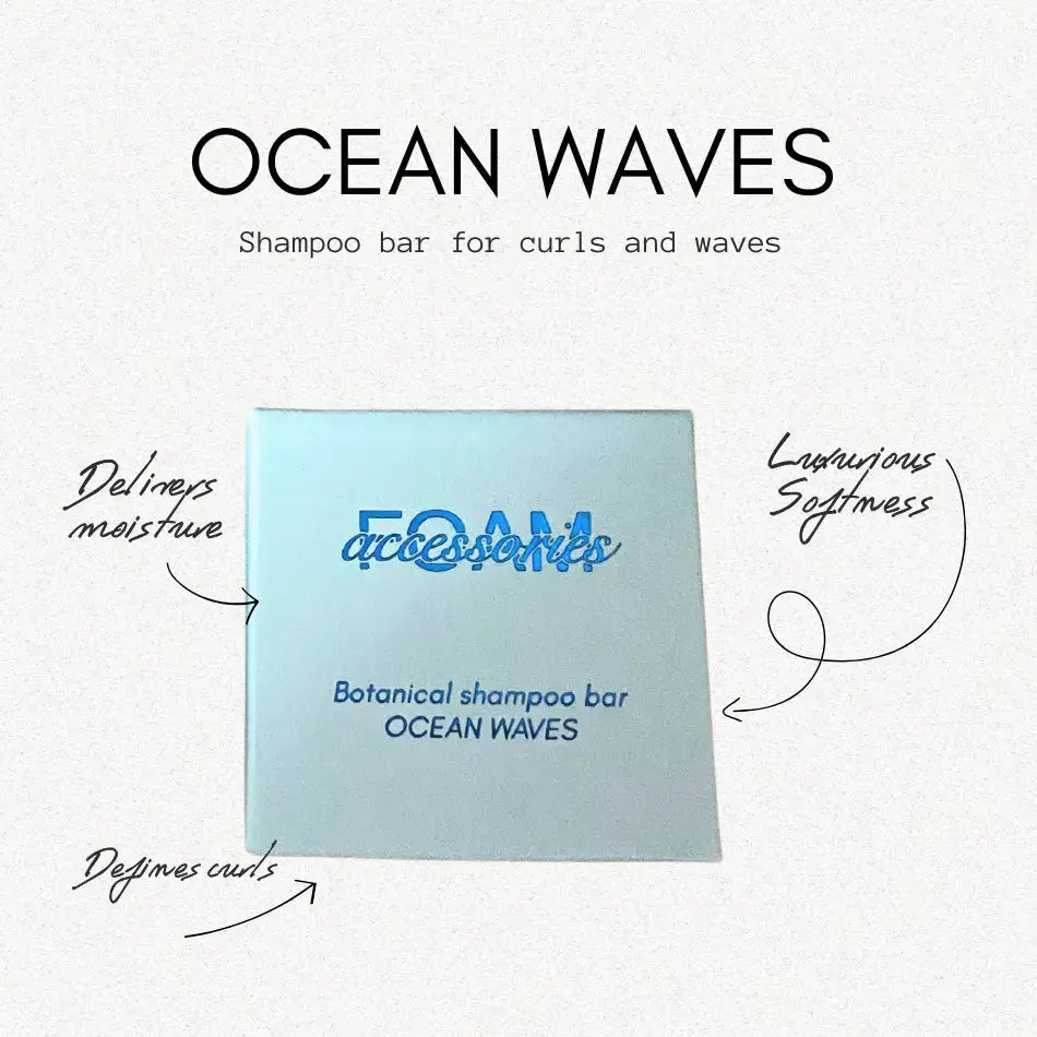 Schampokaka lockigt hår - Ocean Waves Shampoo bar